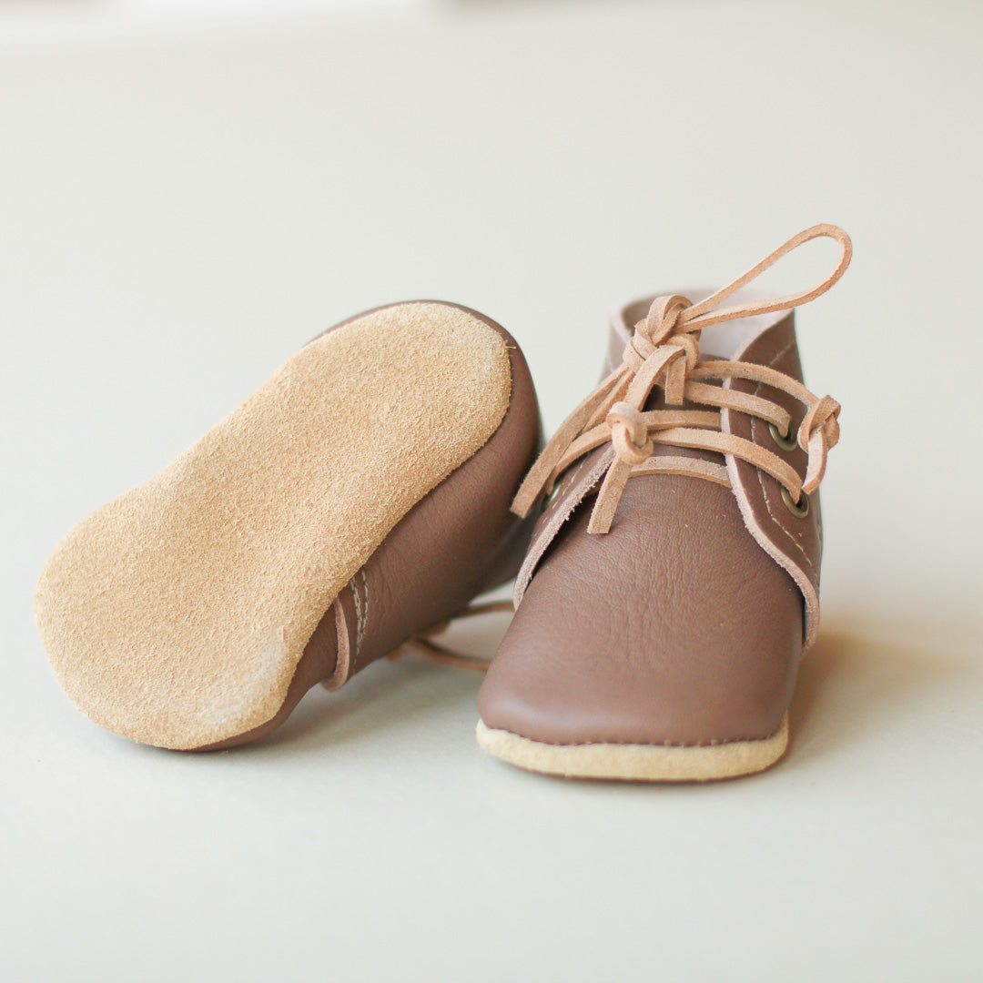 Leather Boots in Clay